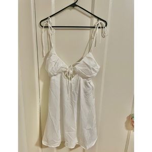 White sundress with bow in back!